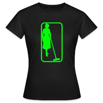 putzfrau - Frauen T-Shirt - Schwarz - Vorne - AI Model Female 172 dark (172cm)