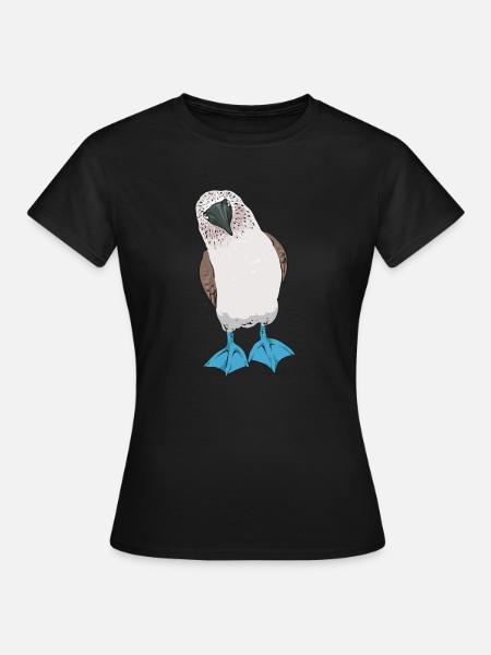 Blaufußtölpel Blue-footed Booby Seevogel - Frauen T-Shirt - Schwarz
