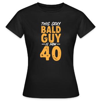 Bald Head Baldness Beard Bald Head - Women's T-Shirt - black - Front - AI Model Female 172 dark (172cm)