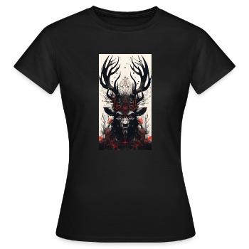 Ziegenbock - Frauen T-Shirt - Schwarz - Vorne - AI Model Female 172 dark (172cm)