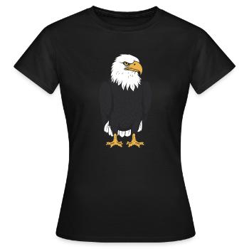 Citation humour Oiseau aigle - T-shirt Femme - noir - Devant - AI Model Female 172 dark (172cm)