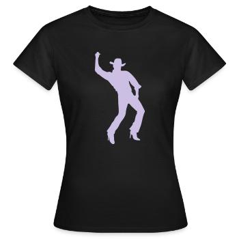 Cowboy in HighheelsA - Frauen T-Shirt - Schwarz - Vorne - AI Model Female 172 dark (172cm)