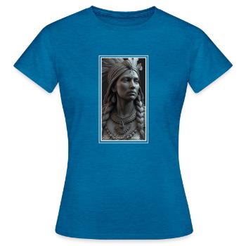 The Natural Beauty - 3D Render - Women's T-Shirt - antique blue sapphire heather - Front - AI Model Female 172 dark (172cm)