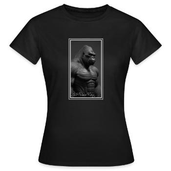 The Primal King Gorilla - 3D Render - Women's T-Shirt - black - Front - AI Model Female 172 dark (172cm)