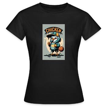 Poulet frais - T-shirt Femme - noir - Devant - AI Model Female 172 dark (172cm)