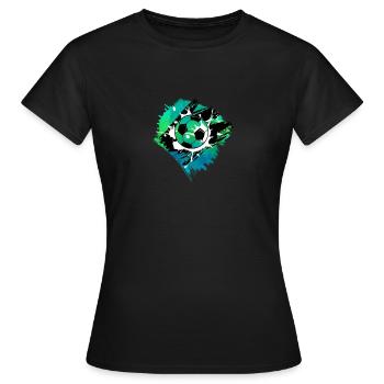 football - T-shirt Femme - noir - Devant - AI Model Female 172 dark (172cm)