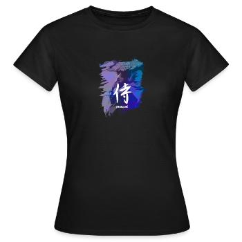Samurai - Frauen T-Shirt - Schwarz - Vorne - AI Model Female 172 dark (172cm)