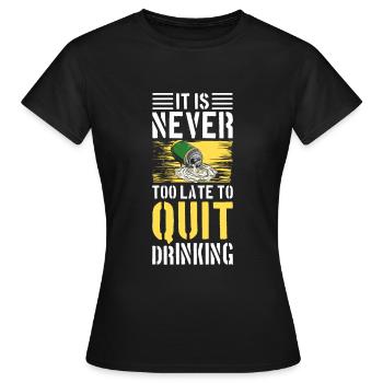 Alcoolique, alcoolique, ivrogne - T-shirt Femme - noir - Devant - AI Model Female 172 dark (172cm)