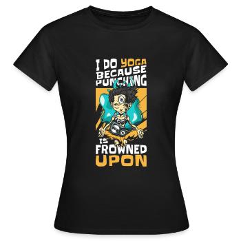Comic Comics Comic-Strips Nerd - Frauen T-Shirt - Schwarz - Vorne - AI Model Female 172 dark (172cm)