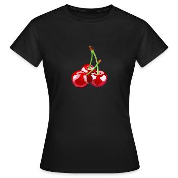 cerise - T-shirt Femme - noir - Devant - AI Model Female 172 dark (172cm)