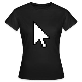 Pixel Mauszeiger - Frauen T-Shirt - Schwarz - Vorne - AI Model Female 172 dark (172cm)