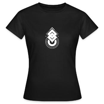 Abstract symbol - Women's T-Shirt - black - Front - AI Model Female 172 dark (172cm)