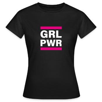 Girlpower - Frauen T-Shirt - Schwarz - Vorne - AI Model Female 172 dark (172cm)