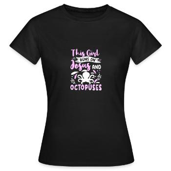 Octopus Outfit Octopus Octopus - Women's T-Shirt - black - Front - AI Model Female 172 dark (172cm)
