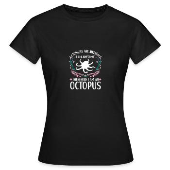 Octopus Outfit Octopus Octopus - Women's T-Shirt - black - Front - AI Model Female 172 dark (172cm)