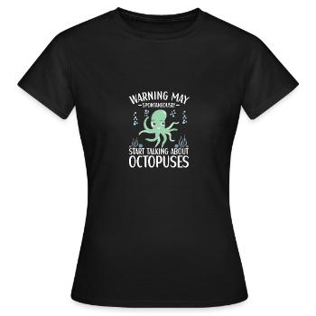 Octopus Outfit Octopus Octopus - Women's T-Shirt - black - Front - AI Model Female 172 dark (172cm)