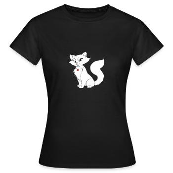 Fine cat lady - Women's T-Shirt - black - Front - AI Model Female 172 dark (172cm)