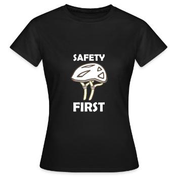 Bicycle helmet Safety First - Women's T-Shirt - black - Front - AI Model Female 172 dark (172cm)