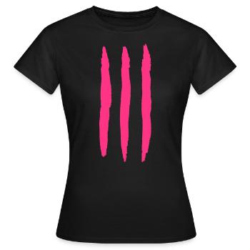 Streifen VEKTOR - Frauen T-Shirt - Schwarz - Vorne - AI Model Female 172 dark (172cm)
