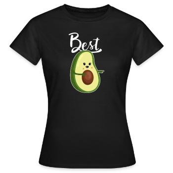 Chemise de partenaire meilleur couple-avocat amour - T-shirt Femme - noir - Devant - AI Model Female 172 dark (172cm)