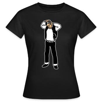 Rockabilly Boy - T-shirt Femme - noir - Devant - AI Model Female 172 dark (172cm)