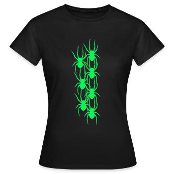 Spinne Spinnen Tiere Horror Halloween - Frauen T-Shirt - Schwarz - Vorne - AI Model Female 172 dark (172cm)