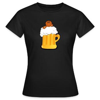 Beer Pool - T-shirt Femme - noir - Devant - AI Model Female 172 dark (172cm)