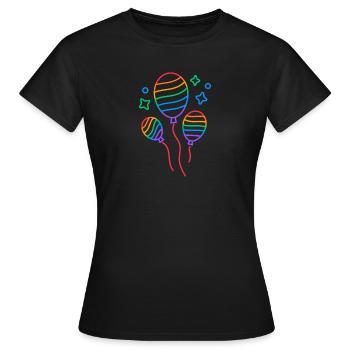 Happy Pride Month Gay Pride LGBTQI+ Rainbow Flags - Frauen T-Shirt - Schwarz - Vorne - AI Model Female 172 dark (172cm)