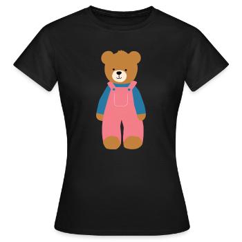 Teddy - Frauen T-Shirt - Schwarz - Vorne - AI Model Female 172 dark (172cm)