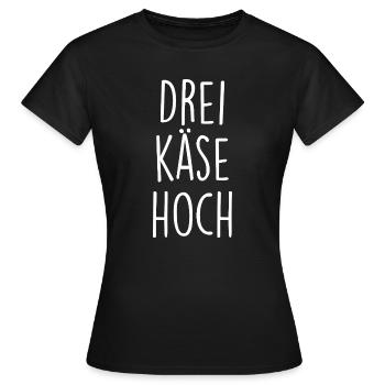 Trois fromages haut petit frère - T-shirt Femme - noir - Devant - AI Model Female 172 dark (172cm)
