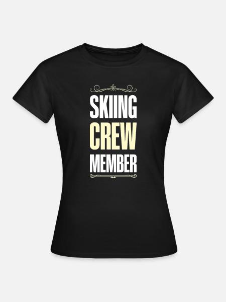 Skiing Crew - Frauen T-Shirt - Schwarz