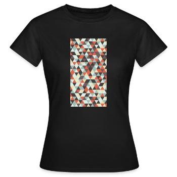 Triangle pattern - Women's T-Shirt - black - Front - AI Model Female 172 dark (172cm)