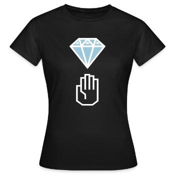 Diamond hands - T-shirt Femme - noir - Devant - AI Model Female 172 dark (172cm)