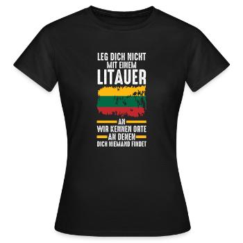 Litauen Litauer Litauisches - Frauen T-Shirt - Schwarz - Vorne - AI Model Female 172 dark (172cm)