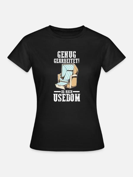 Ostsee Usedom - Frauen T-Shirt - Schwarz