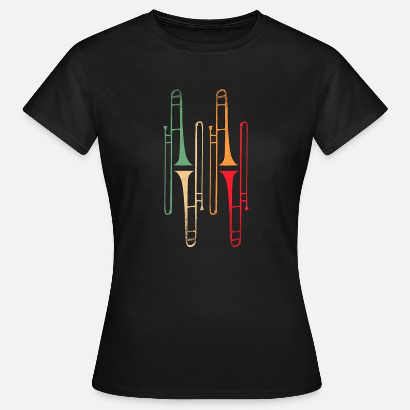 trombone retro - Women's T-Shirt - black