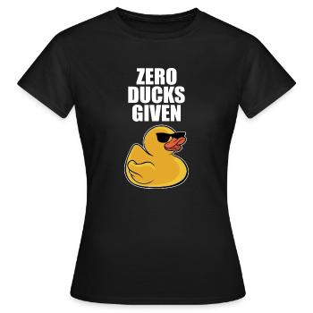 Zero Rubber Ducks Given Cool Duckling Yellow Bath - Frauen T-Shirt - Schwarz - Vorne - AI Model Female 172 dark (172cm)