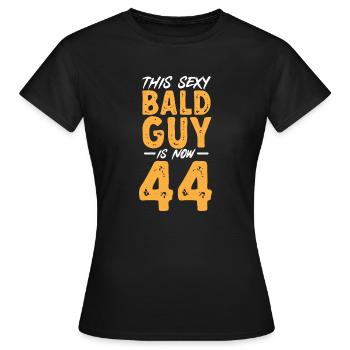 Bald Head Baldness Beard Bald Head - Women's T-Shirt - black - Front - AI Model Female 172 dark (172cm)