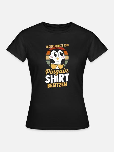 Pinguin - Frauen T-Shirt - Schwarz