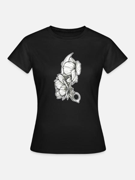 Flower Knife - Frauen T-Shirt - Schwarz