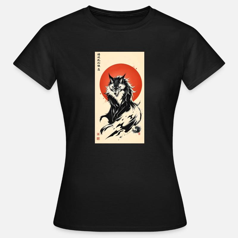 Night Wolf - Frauen T-Shirt - Schwarz