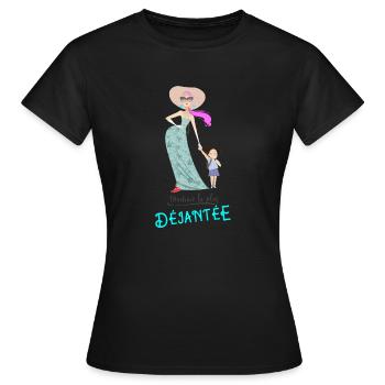 Maman la plus déjantée - T-shirt Femme - noir - Devant - AI Model Female 172 dark (172cm)