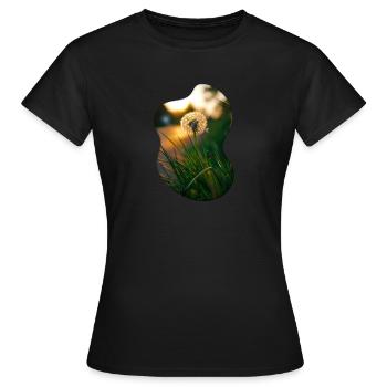 Pusteblume - Frauen T-Shirt - Schwarz - Vorne - AI Model Female 172 dark (172cm)
