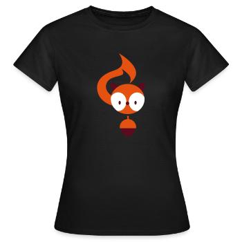 eichhoernchen_3f - Women's T-Shirt - black - Front - AI Model Female 172 dark (172cm)