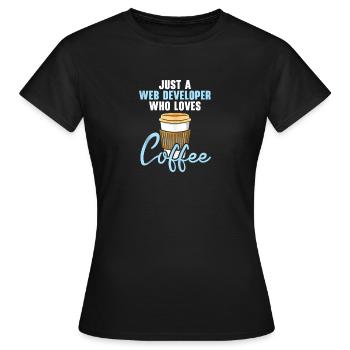 Website Development Coffee Web Developer Programme - Frauen T-Shirt - Schwarz - Vorne - AI Model Female 172 dark (172cm)