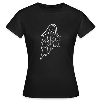 Ange ailes aile ange blanc - T-shirt Femme - noir - Devant - AI Model Female 172 dark (172cm)