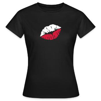 Pologne - T-shirt Femme - noir - Devant - AI Model Female 172 dark (172cm)
