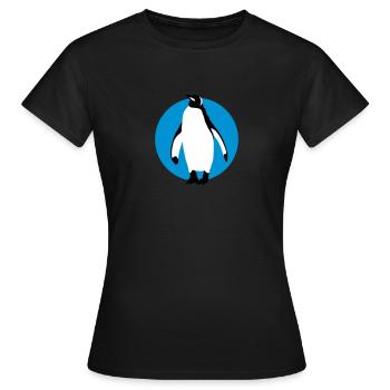 pinguin_032013_b_3c - T-shirt Femme - noir - Devant - AI Model Female 172 dark (172cm)