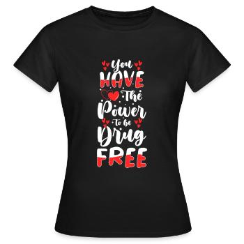 Sevrage Jeûne Dépendance Nicotine - T-shirt Femme - noir - Devant - AI Model Female 172 dark (172cm)
