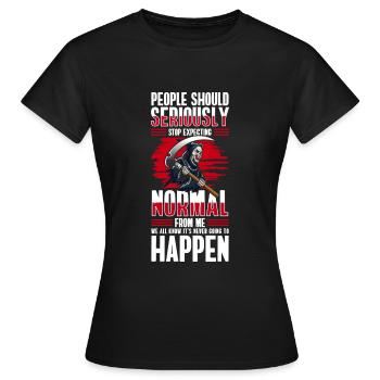 Sarcasm Hate Man - Women's T-Shirt - black - Front - AI Model Female 172 dark (172cm)